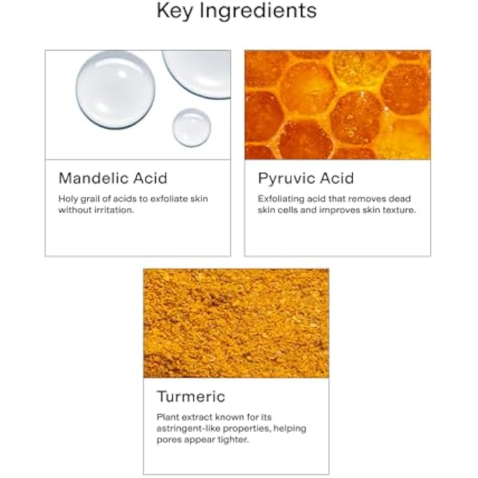 CLEARstem - CLEARITY THE BLACKHEAD DISSOLVER MANDELIC ACID SERUM - VITAMIN C, TURMERIC, COLLAGEN BOOST - ALL SKIN TYPES - FACIAL SKIN CARE PRODUCTS - VEGAN, GLUTEN FREE, CRUELTY FREE - 1 FL OZ / 29ML - Image 4